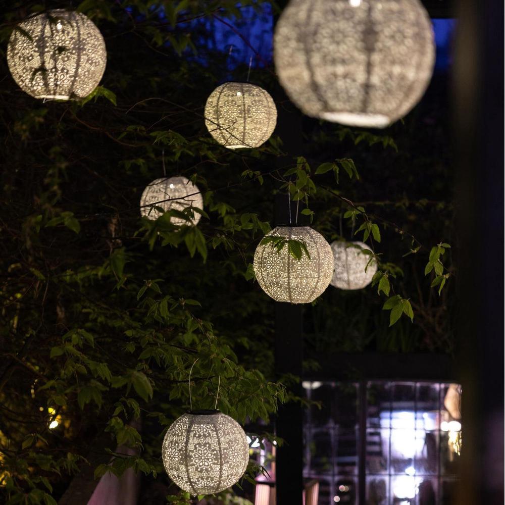 x10 White Moroccan Solar Lanterns – NEST FLOWERS