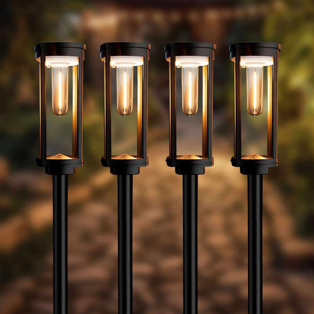 x4 Lavenham Solar Garden Lights – Nest & Flowers