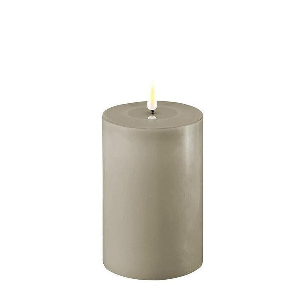 x6 LED Lux Pillar Candles Sand