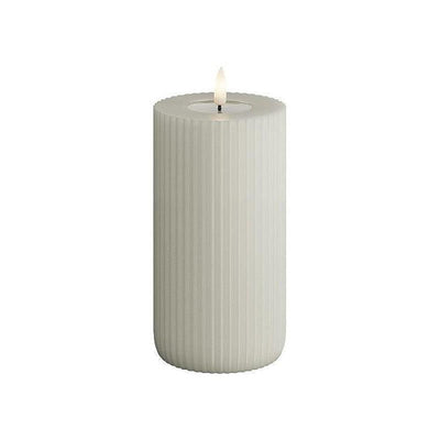 x6 LED Stripe Candles Sand