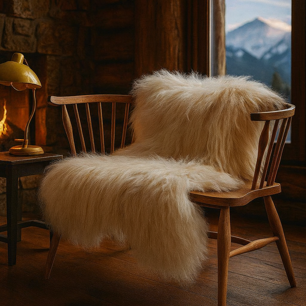 White Icelandic Sheepskin Rug
