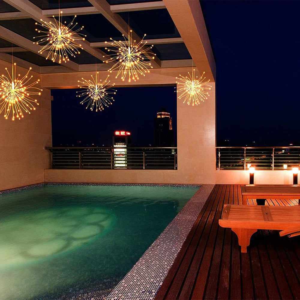 x12 Hanging Solar Starburst Lights NEST FLOWERS