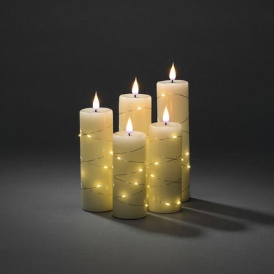 x5 Coated White Wax Candles