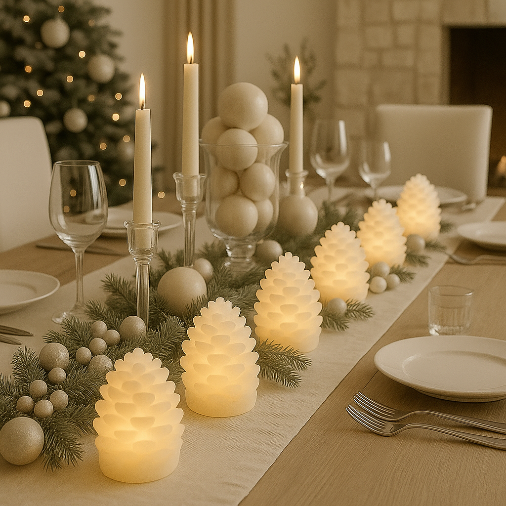 x12 LED Wax Pinecone Lights