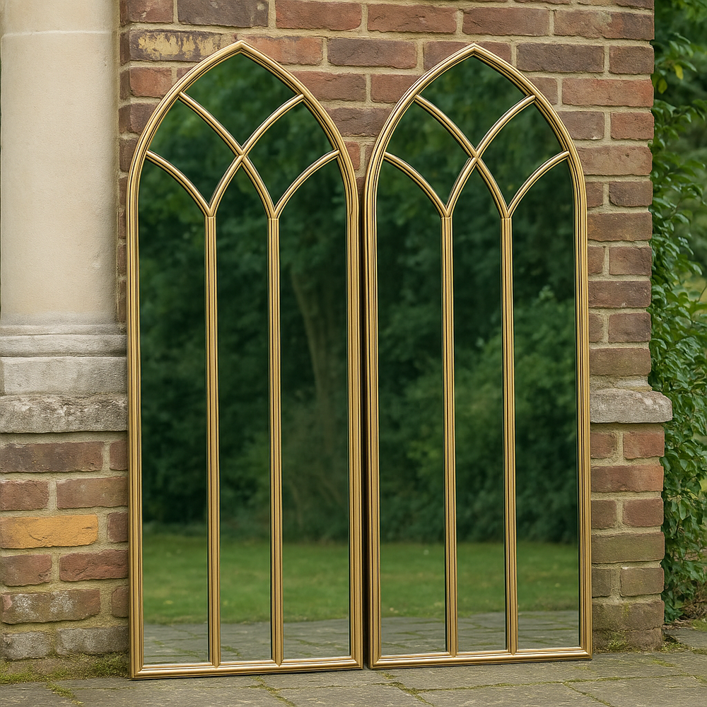 x2 Kirby Outdoor Mirrors Gold