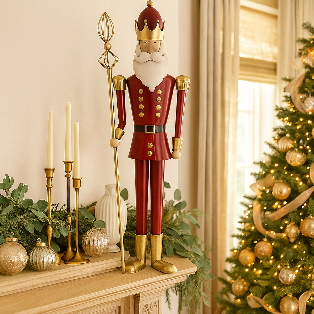Metal Standing Red Soldier