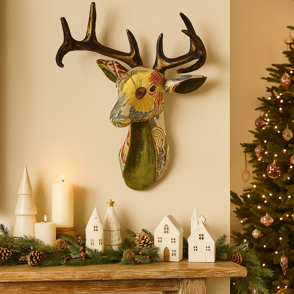 Patterned Stag Head