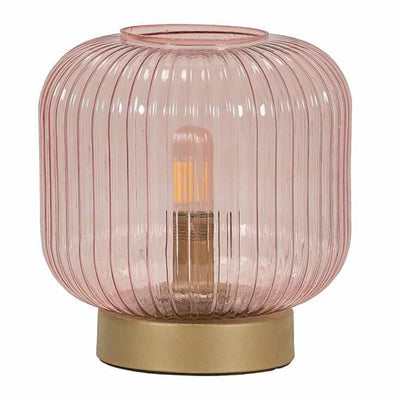 Blush Pink Gold Battery Table Lamp
