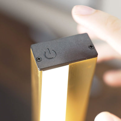 x2 Sable Rechargeable Gold Wall Light