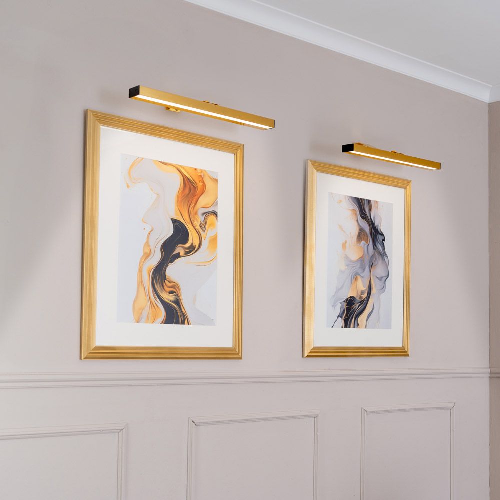x2 Sable Rechargeable Gold Wall Light