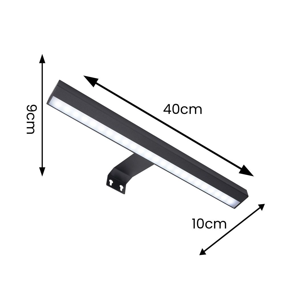 x2 Sable Rechargeable Black Wall Light
