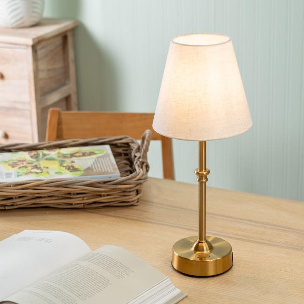 Lowe Rechargeable Table Lamp Antique Brass