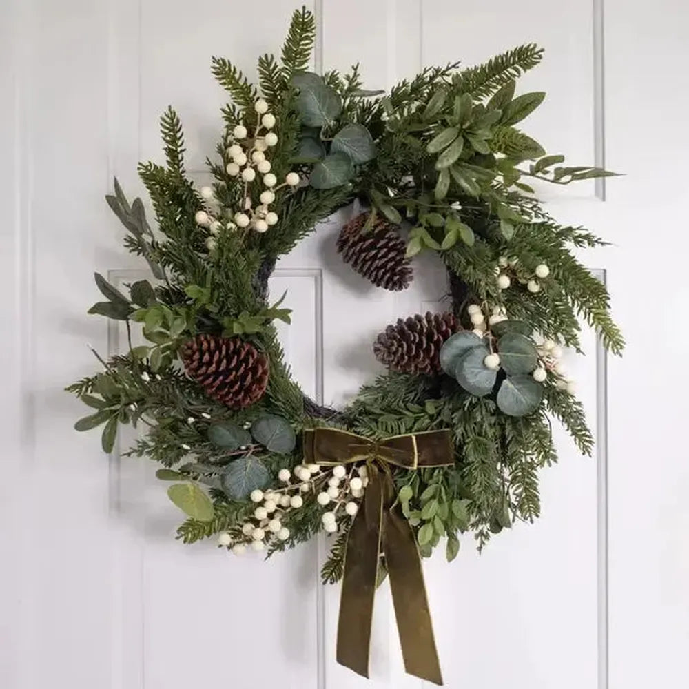 Mistletoe Pinecone Wreath