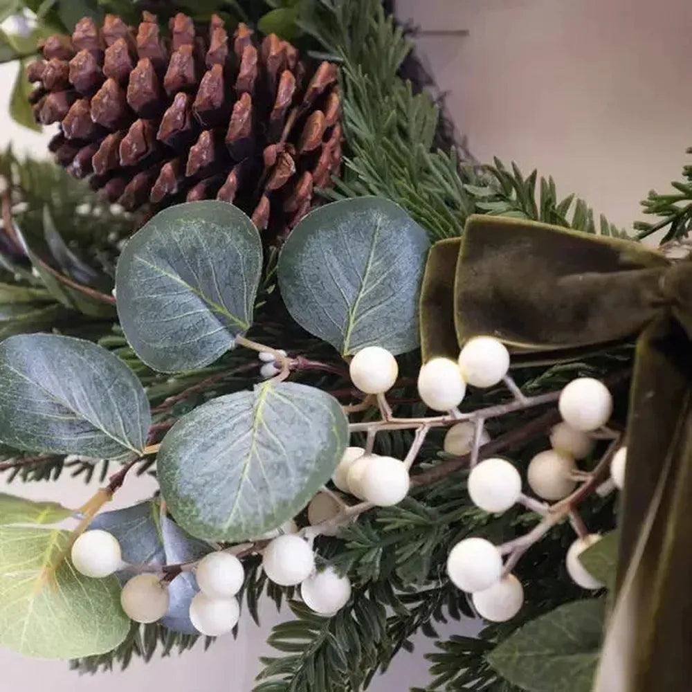 Mistletoe Pinecone Wreath