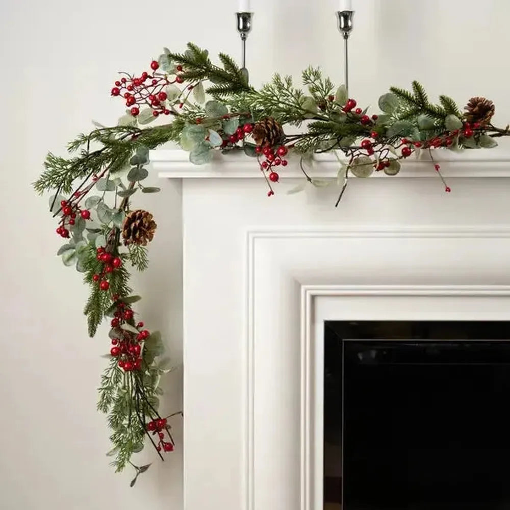 Eucalyptus & Red Berry Garland