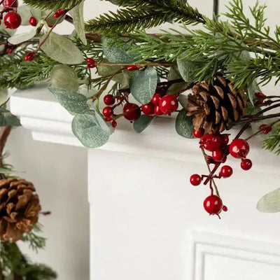 Eucalyptus & Red Berry Garland