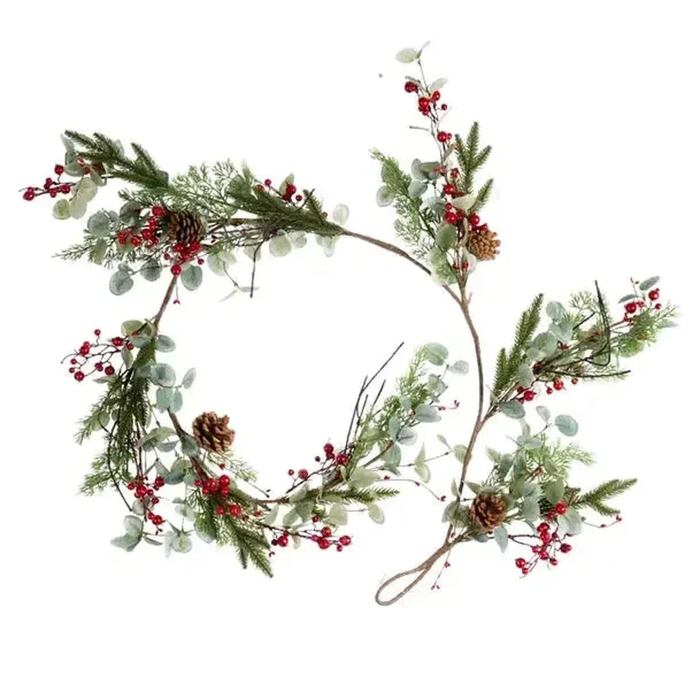 Eucalyptus & Red Berry Garland