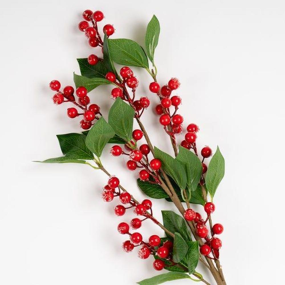 x3 Pre-Lit Berry Stems