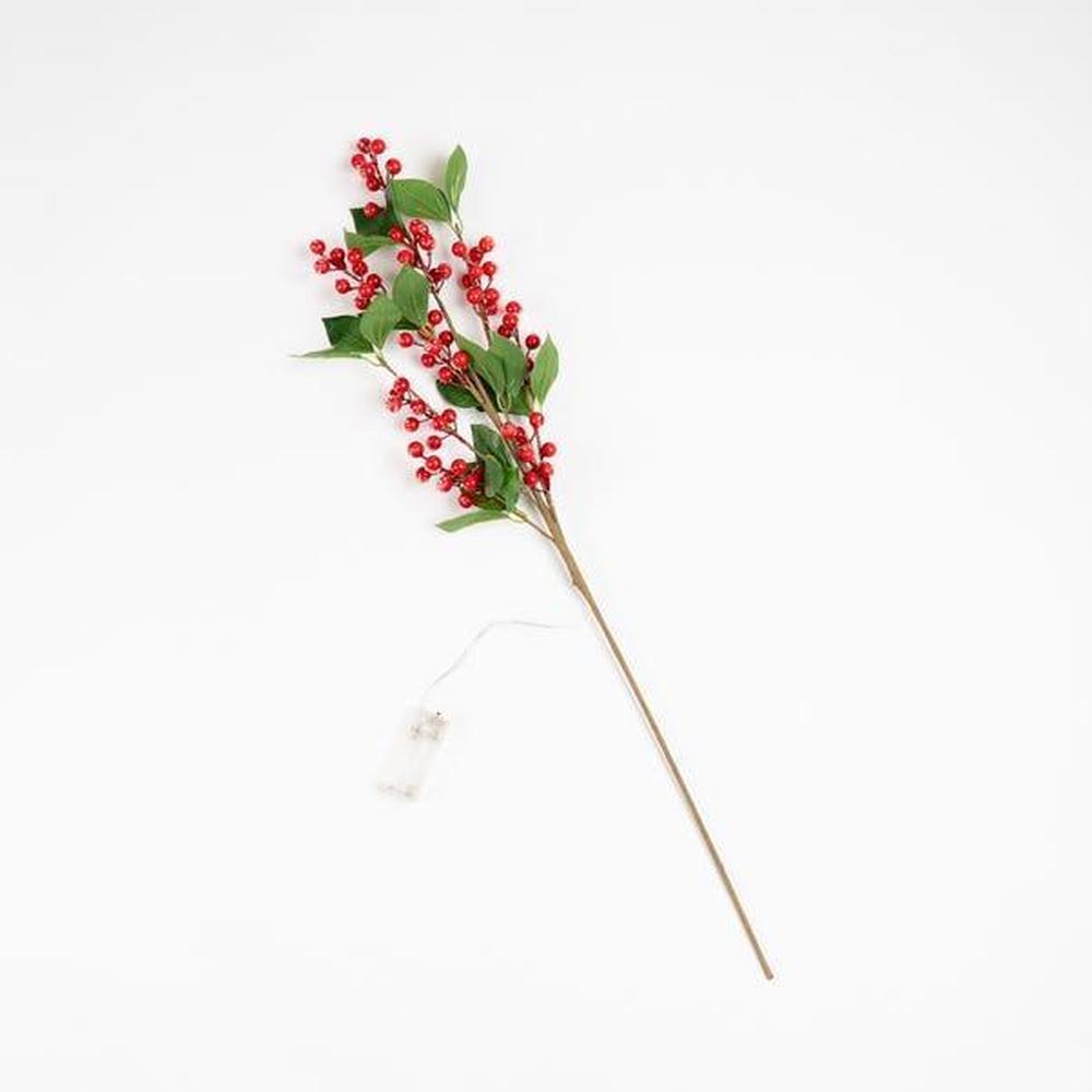 x3 Pre-Lit Berry Stems