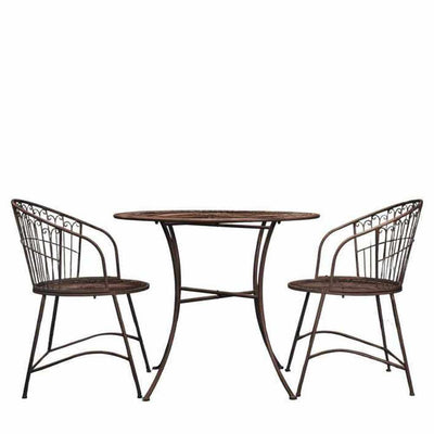 Angwin 2 Seater Bistro Set Noir