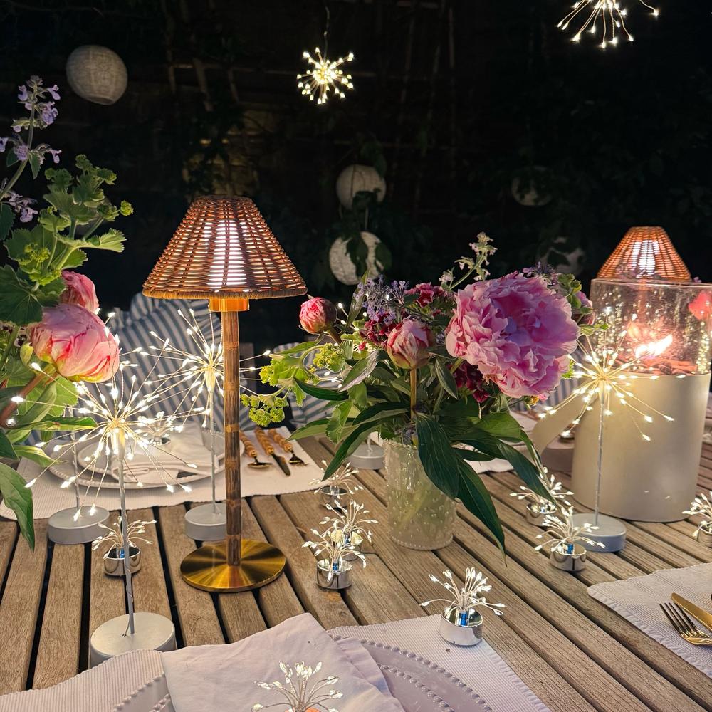 12x Table Starburst Silver x24 Starburst Tealights