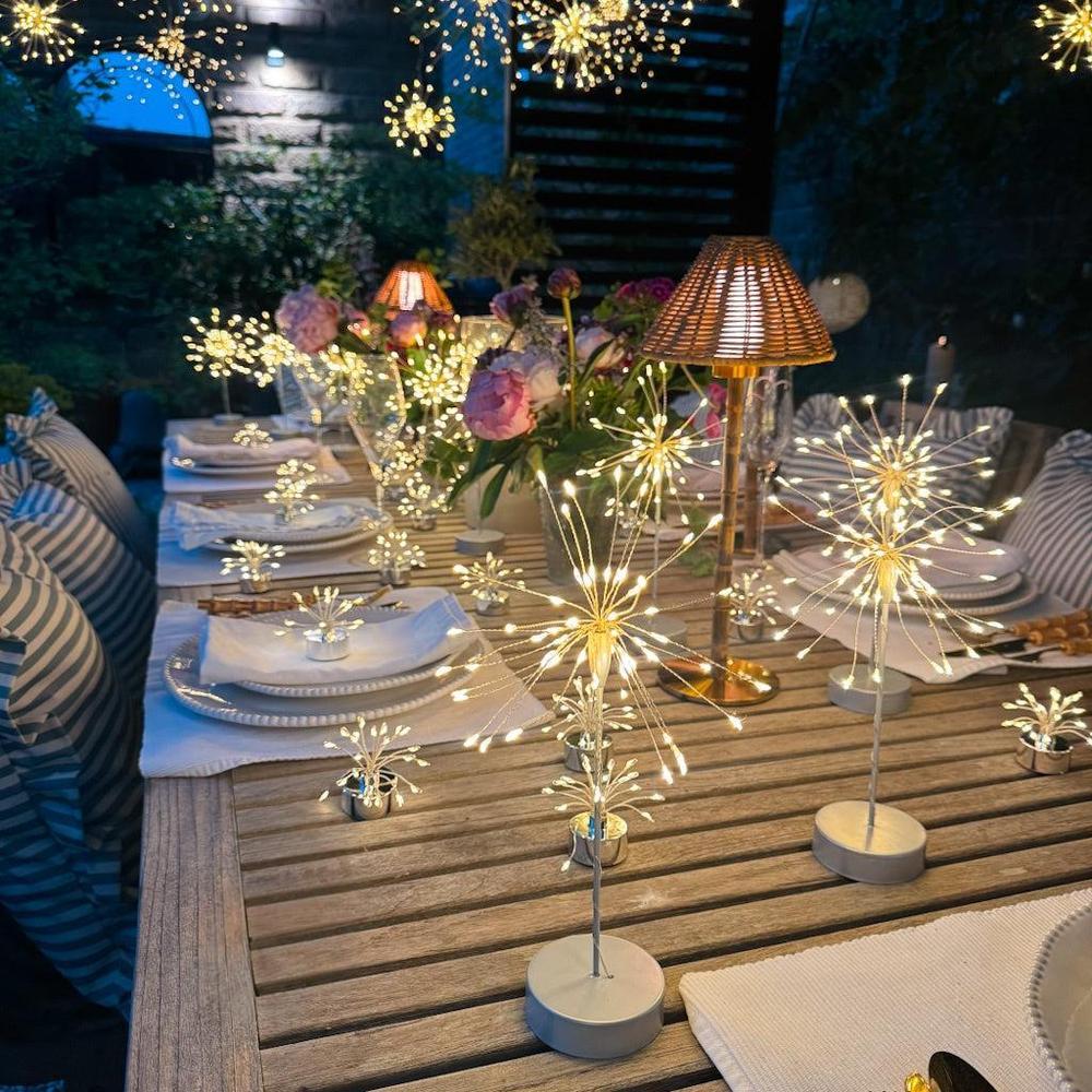 12x Table Starburst Silver x24 Starburst Tealights