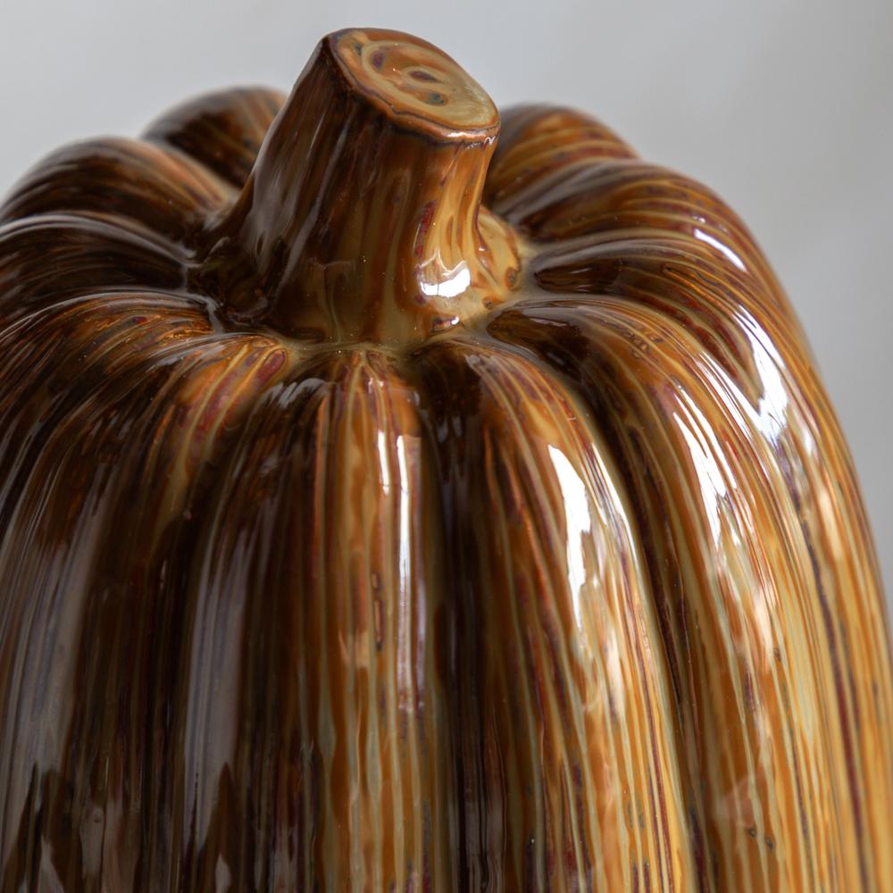 3x Ceramic Pumpkin Rust