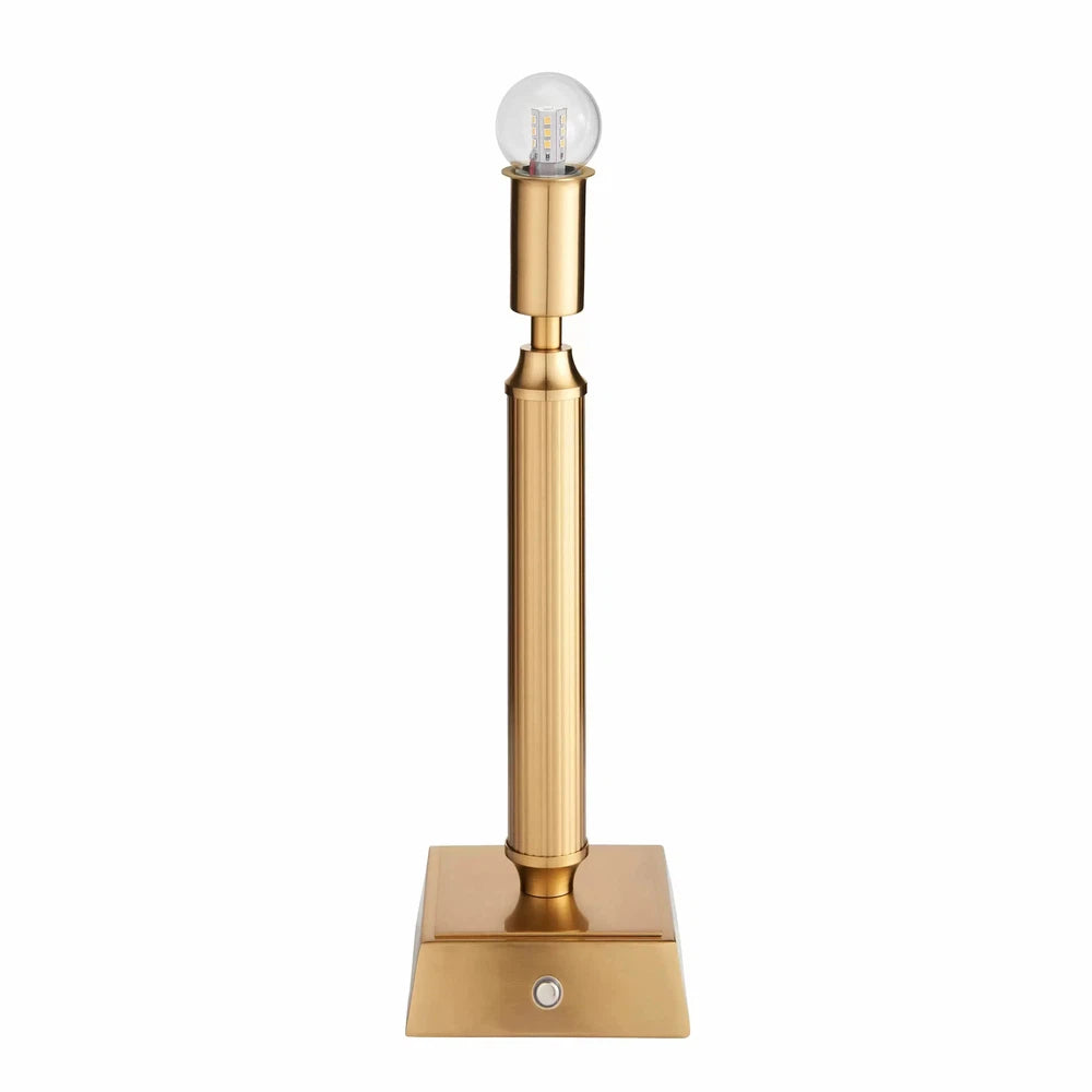 Trobridge Rechargeable Table Lamp Base Aged Brass