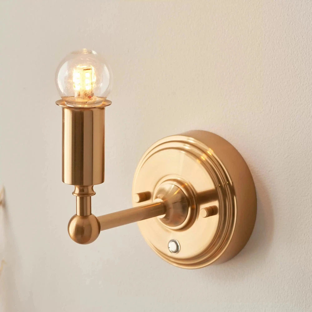 Burley Rechargeable Wall Light Aged Brass