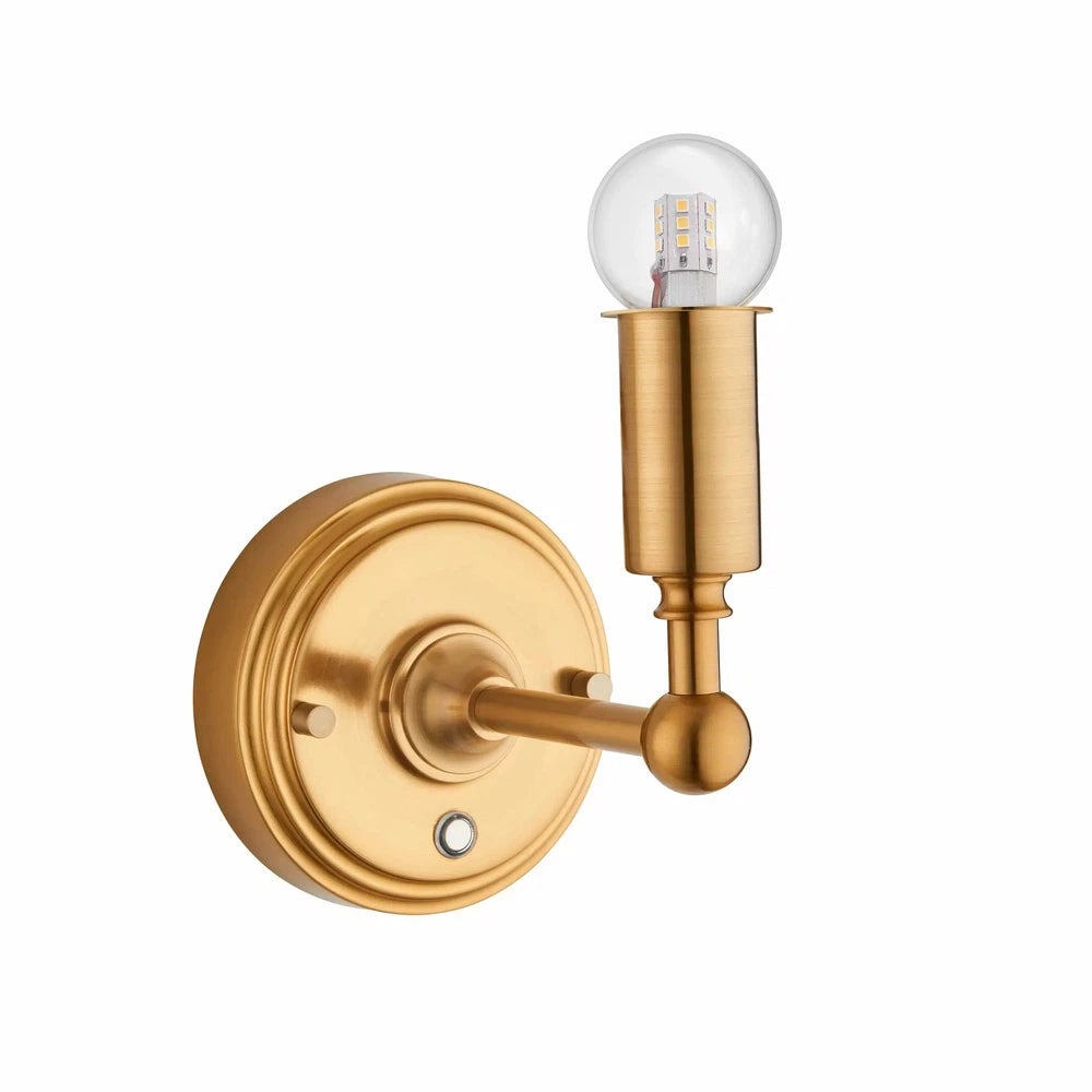 Burley Rechargeable Wall Light Aged Brass