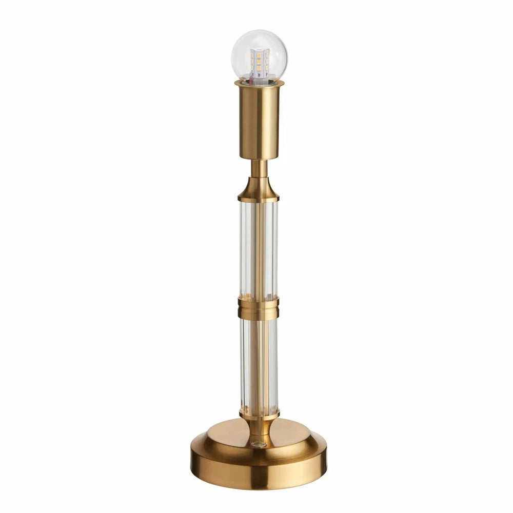 Morton Rechargeable Table Lamp Brushed Aged Brass