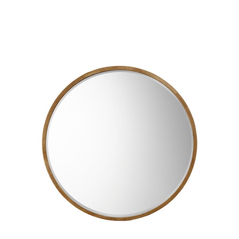 Higgins Round Mirror Antique Gold Large