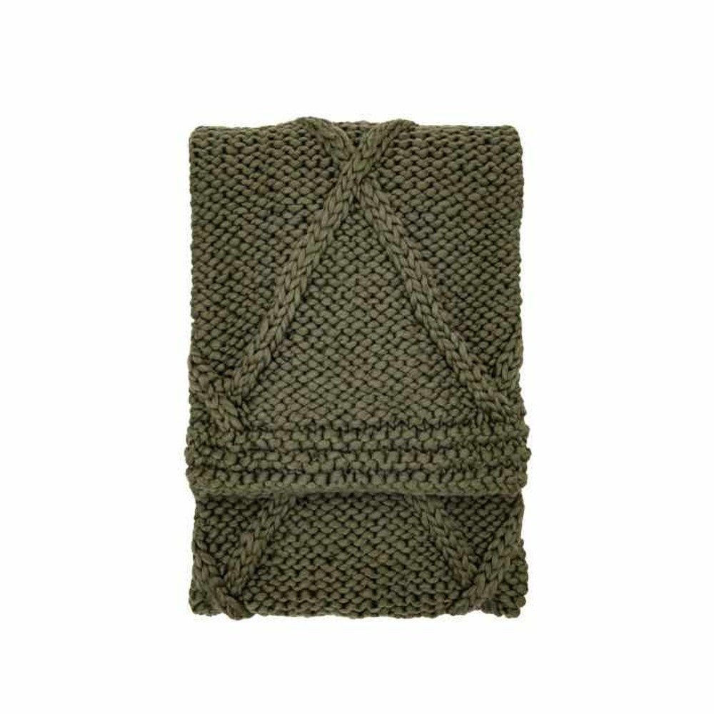 Cable Knit Diamond Throw
