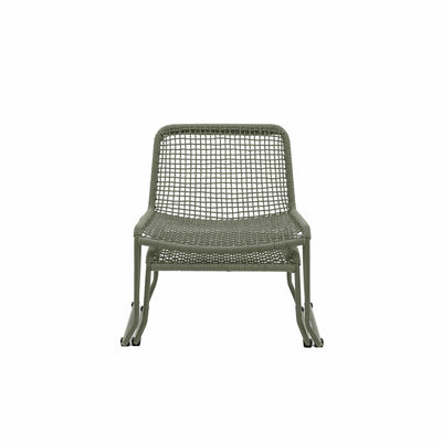 Sassano Lounge Chair Green with Footstool