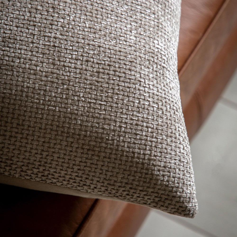 x2 Basketweave Cream Cushions