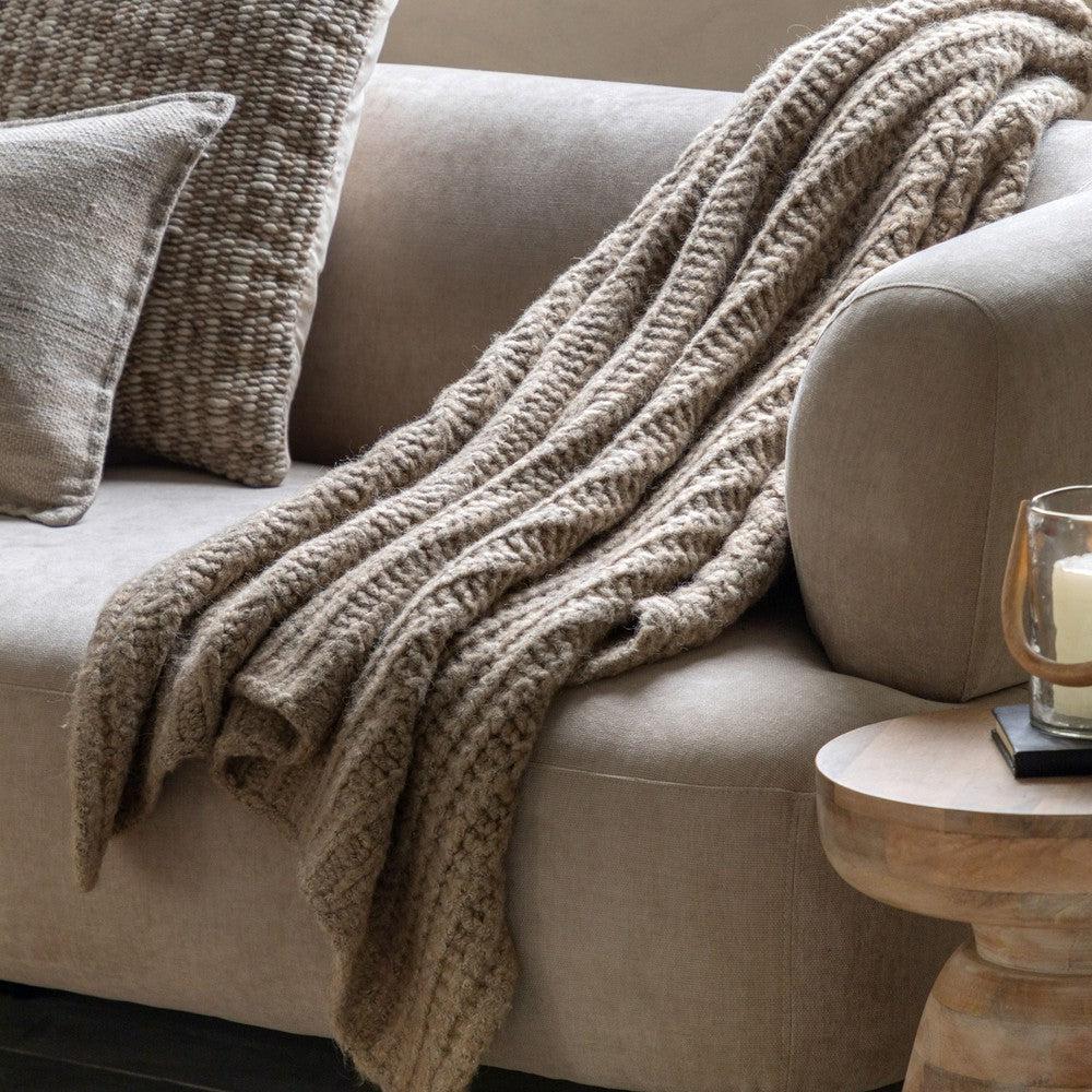 Luxury Melange Knit Throw