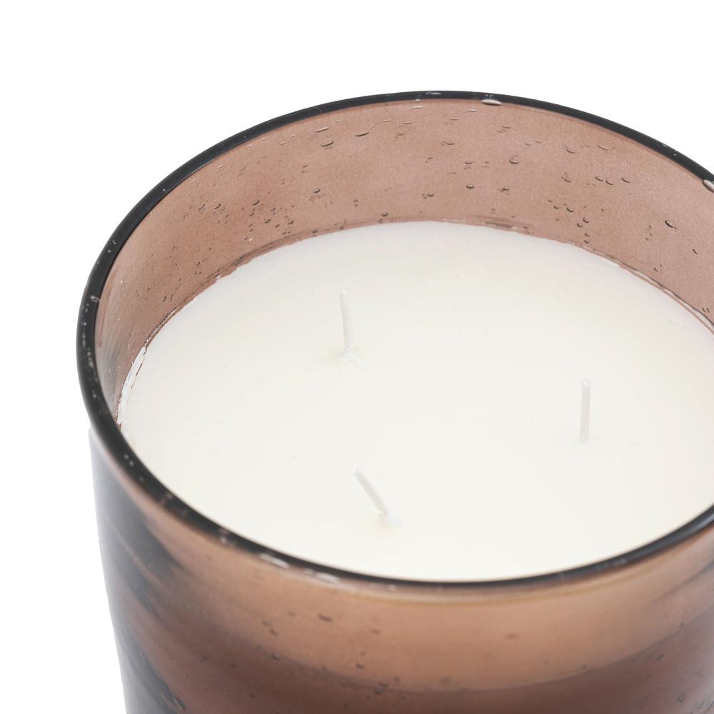 Glass Filled Candle Brown Small