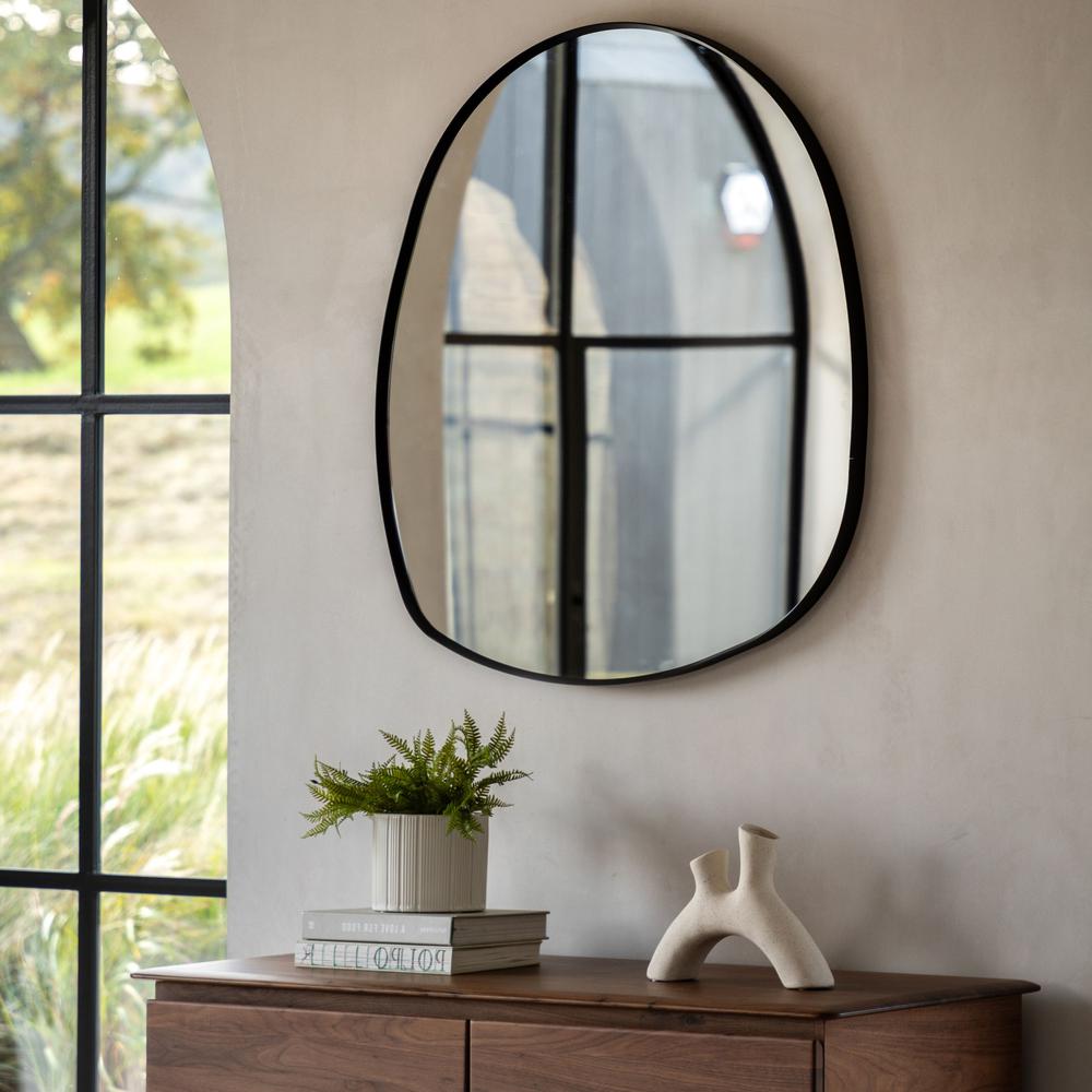 Holworth Pebble Mirror Black Small