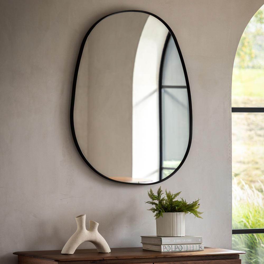 Holworth Pebble Mirror Black Large