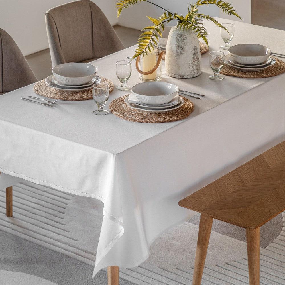 White Classic Tablecloth Large