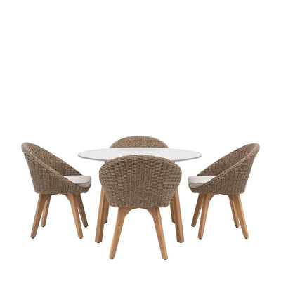 Avena 4 Seater Round Dining Set