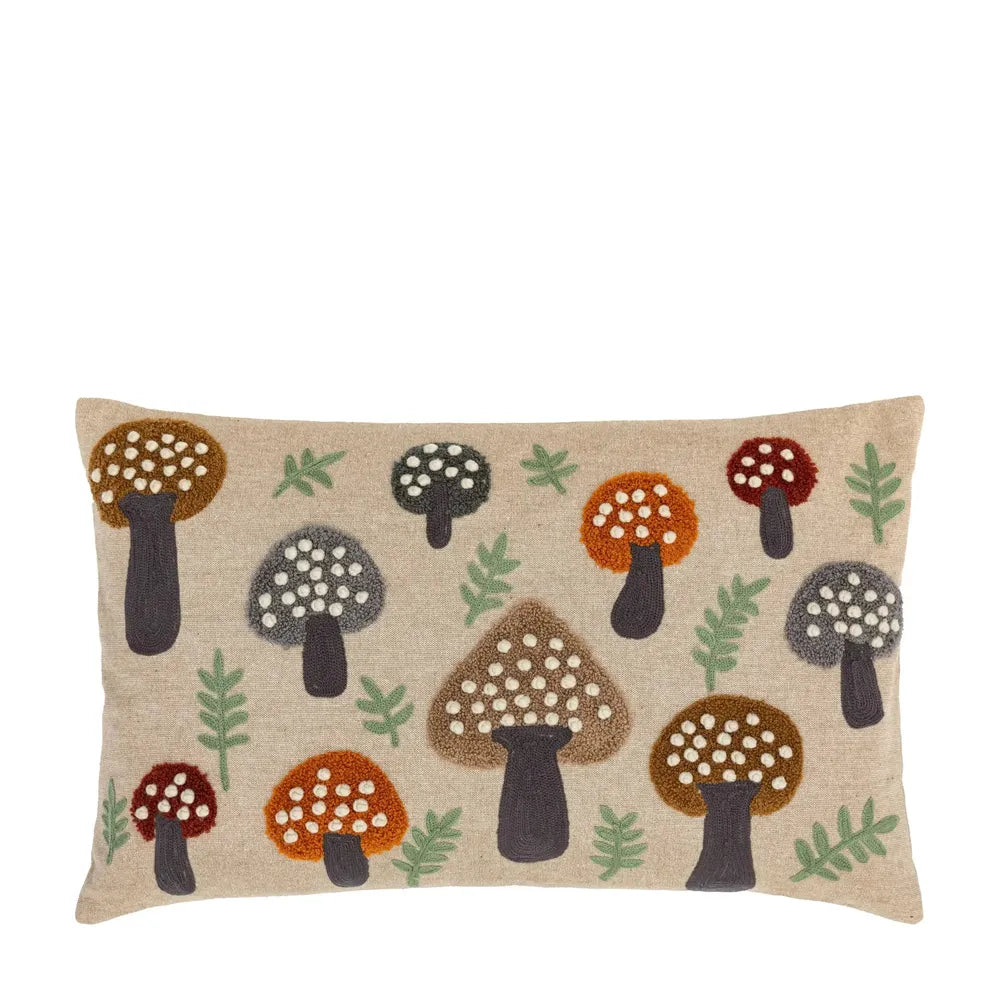 Embroided Mushroom Cushion