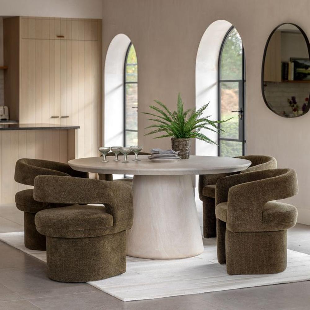 Pedra Round Dining Table Travertine