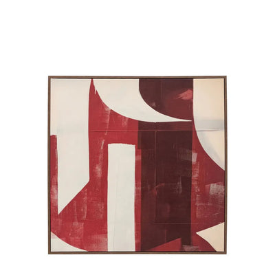 Ruby Abstract Framed Canvas