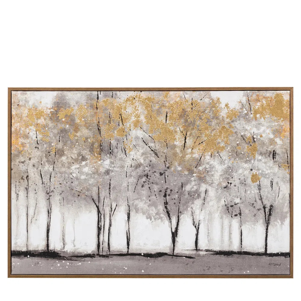 Golden Reverie Framed Canvas