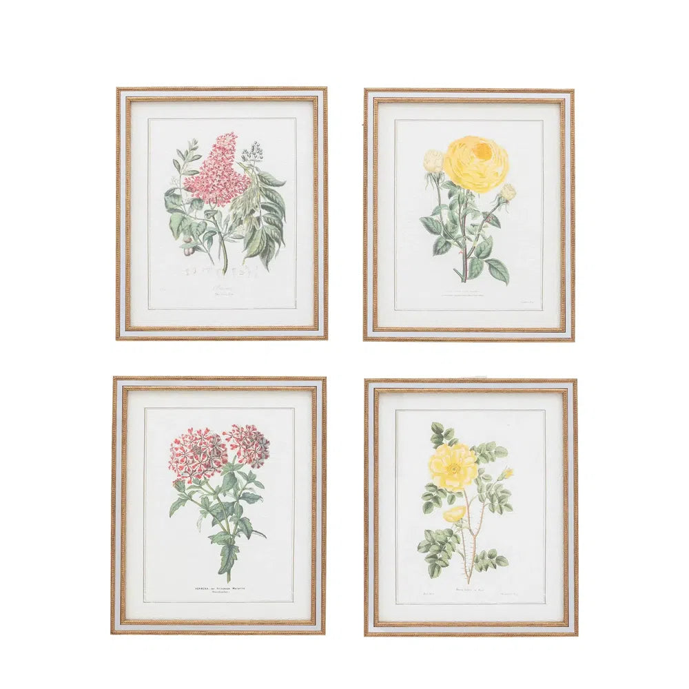 x4 Floral Quartet Framed Art