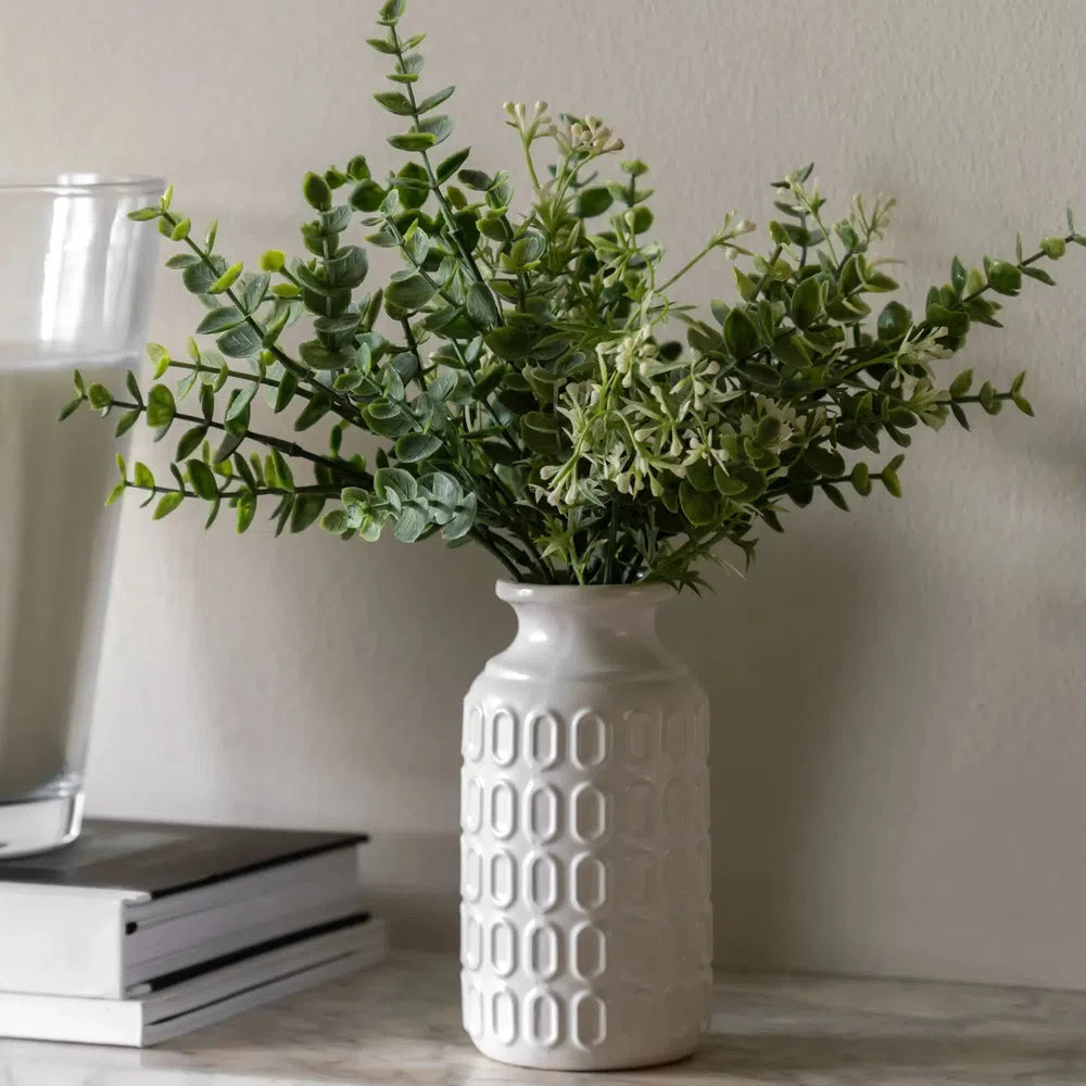 Retro Vase with Eucalyptus