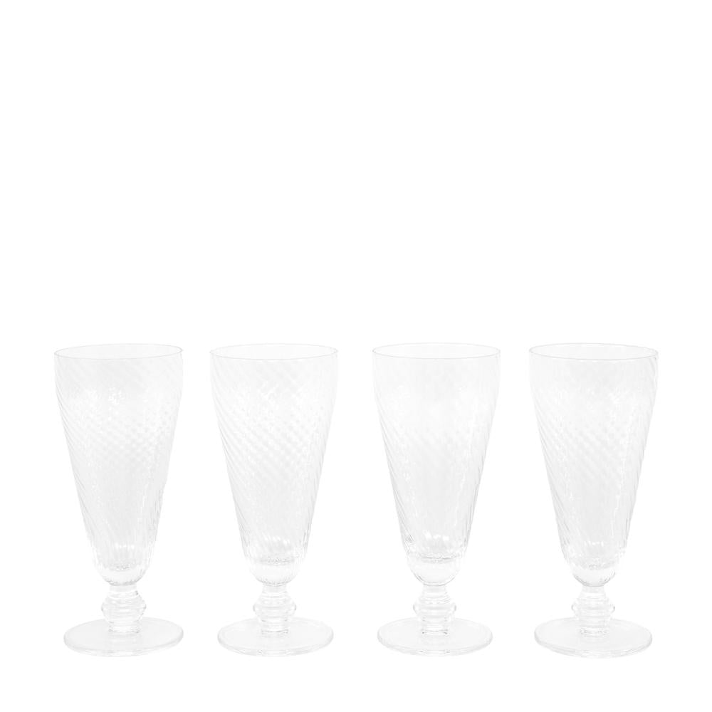 x8 Swirl Flute Glass Clear