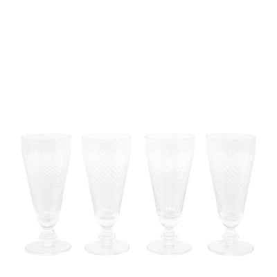 x8 Swirl Flute Glass Clear