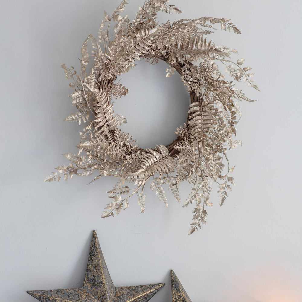 Delux Leaf Wreath Champagne Gold